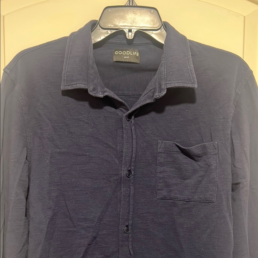 Goodlife Men's Navy Cotton Shirt Size Small
